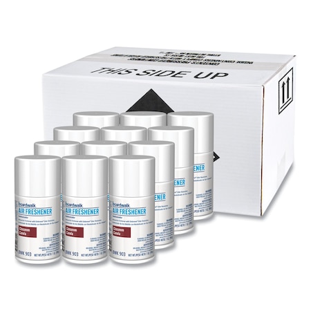 Boardwalk Metered Air Freshener Refill, Cinnamon Sunset, 5.3 oz Aerosol, PK12 BWK903